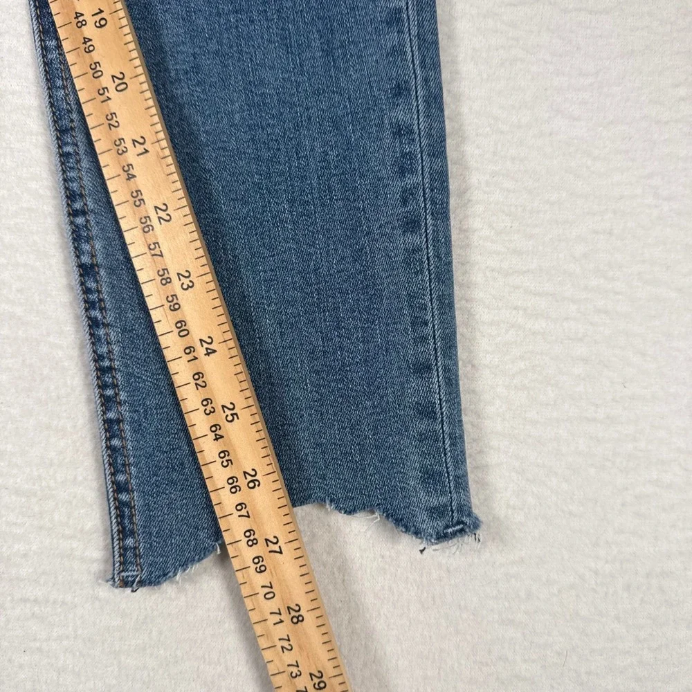 Rag & Bone Cate Mid-Rise Ankle Skinny Jeans Women 28 Blue Denim Raw Hem Designer